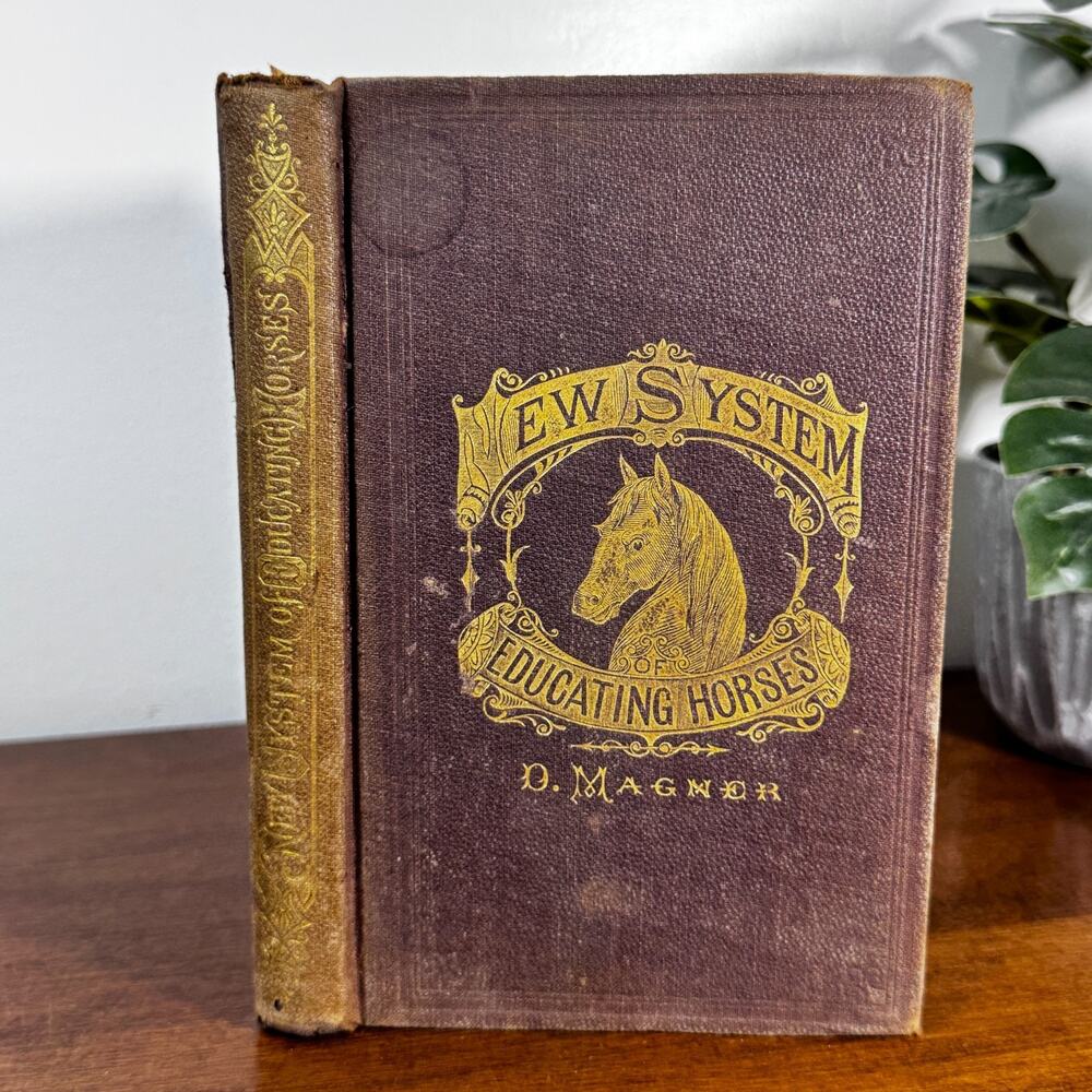 Antique Book 1875 The New System of Educating Horses D Magner